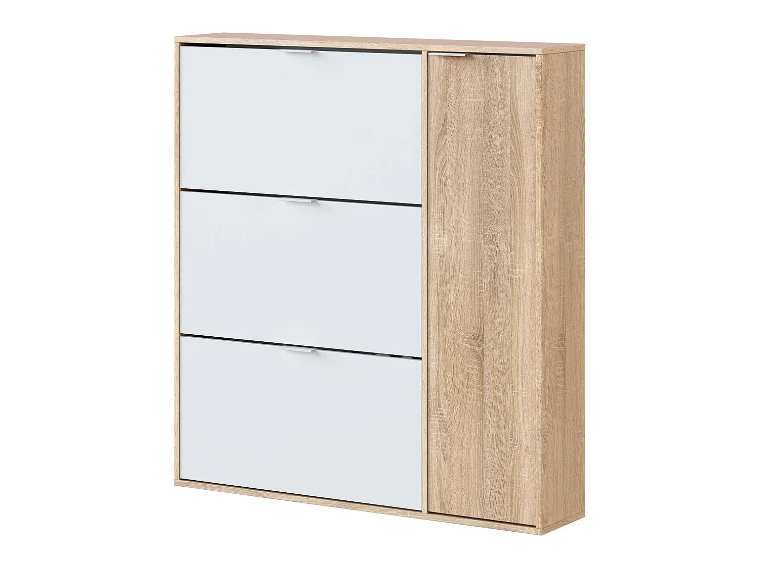 Mueble zapatero 4 Puertas Dana Color Roble/Blanco