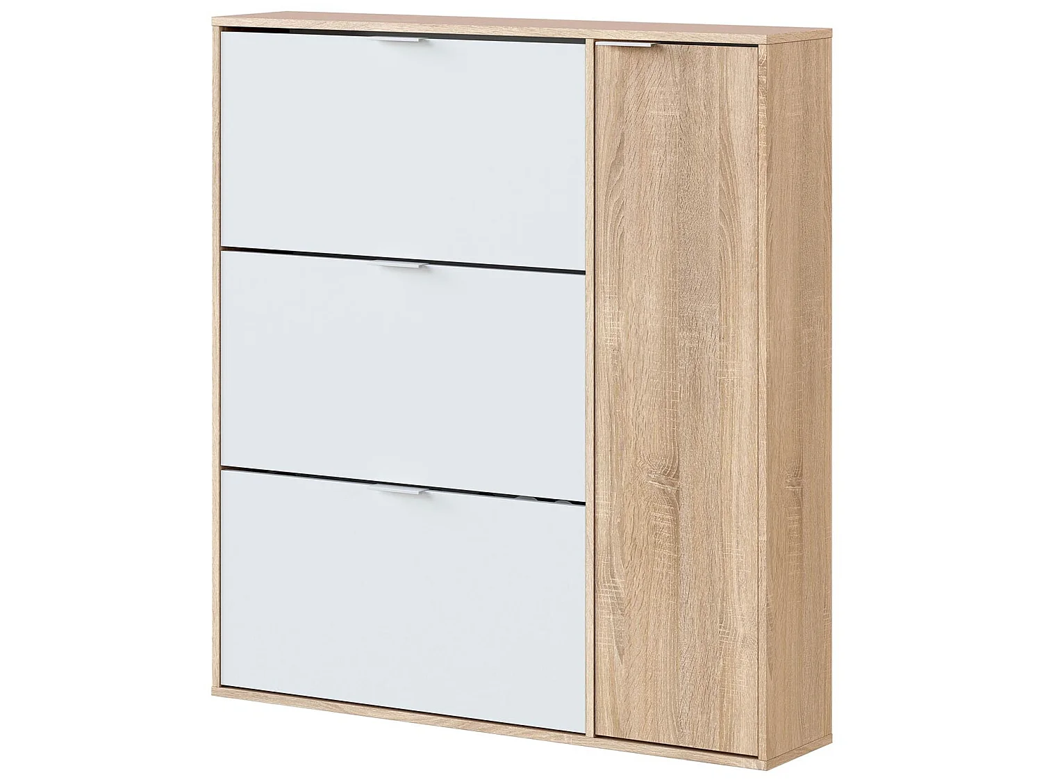 Mueble zapatero 4 Puertas Dana Color Roble/Blanco