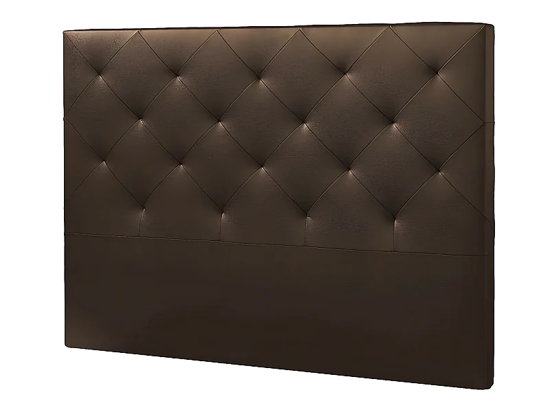 Cabecero tapizado Rombo 160x115 cm Chocolate, Acolchado con Espuma, 8 cm de Grosor