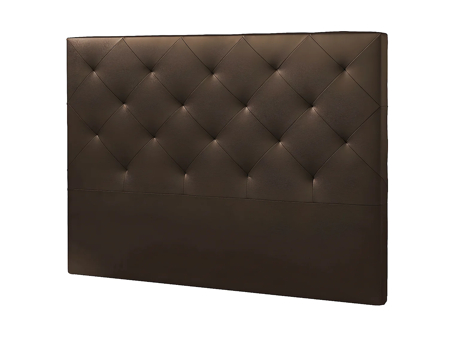 Cabecero tapizado Rombo 160x115 cm Chocolate, Acolchado con Espuma, 8 cm de Grosor