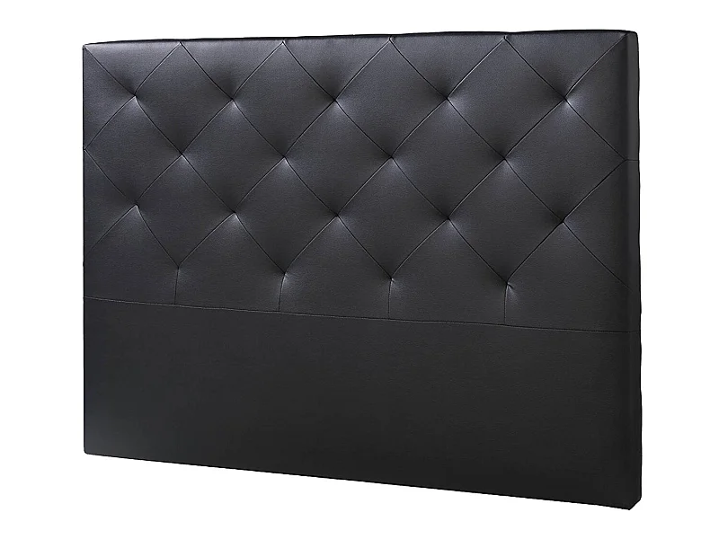 Cabecero tapizado Rombo 150x115 cm Negro, Acolchado con Espuma, 8 cm de Grosor