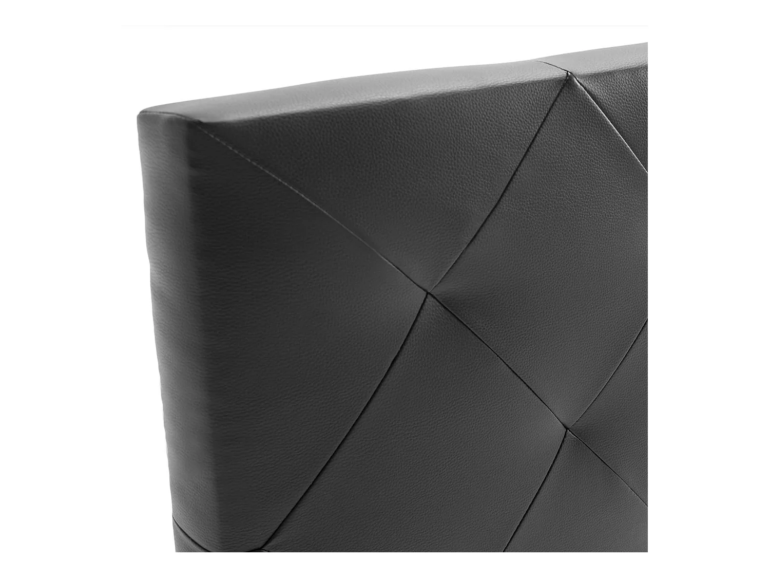 Cabecero tapizado Rombo 150x115 cm Negro, Acolchado con Espuma, 8 cm de Grosor