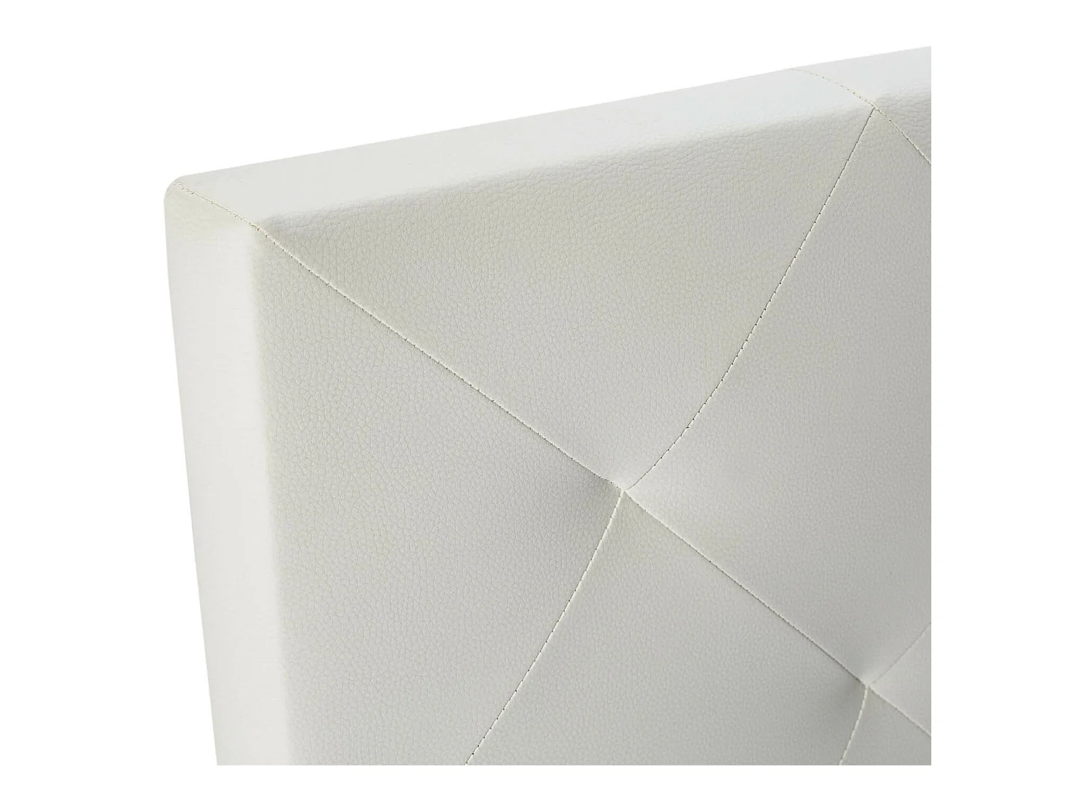 Cabecero tapizado Rombo 150x115 cm Blanco, Acolchado con Espuma, 8 cm de Grosor