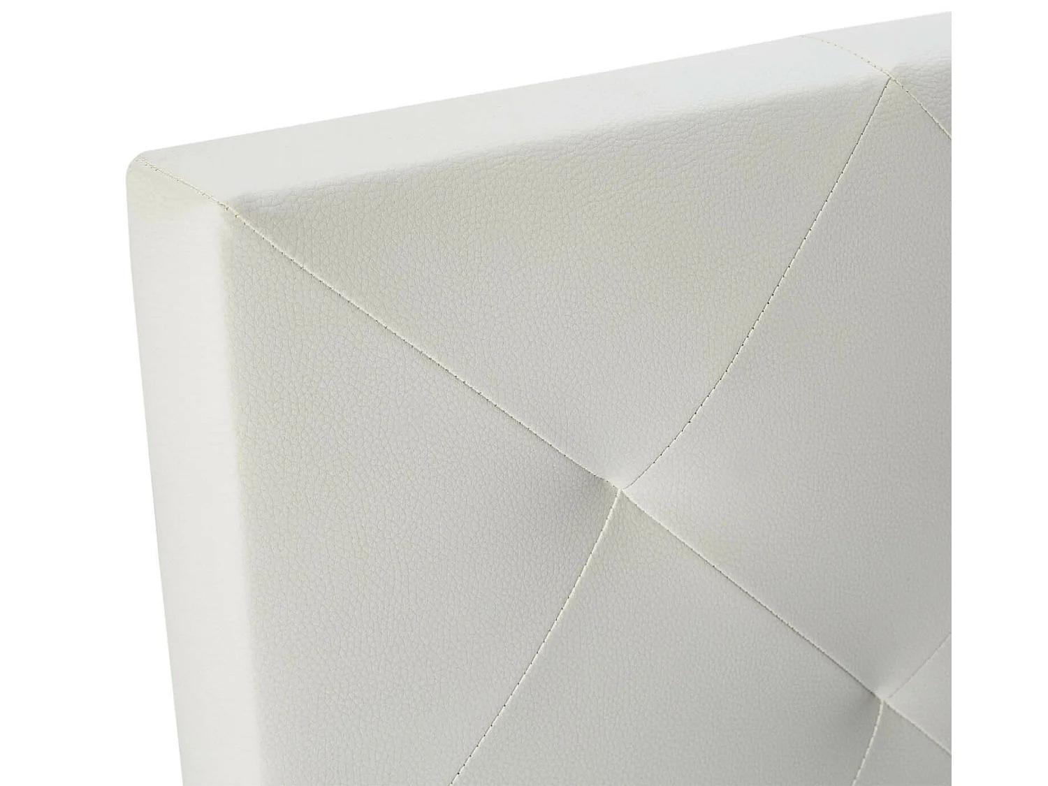 Cabecero tapizado Rombo 150x115 cm Blanco, Acolchado con Espuma, 8 cm de Grosor