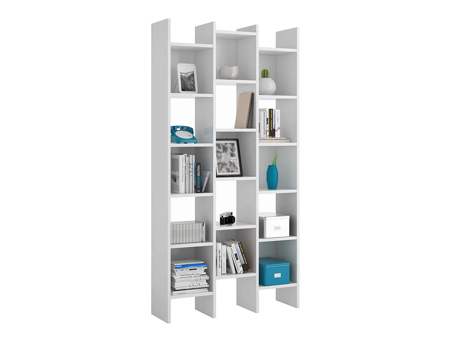 Estantería Librería Pisa Color Blanco, para Salón, Comedor o Despacho