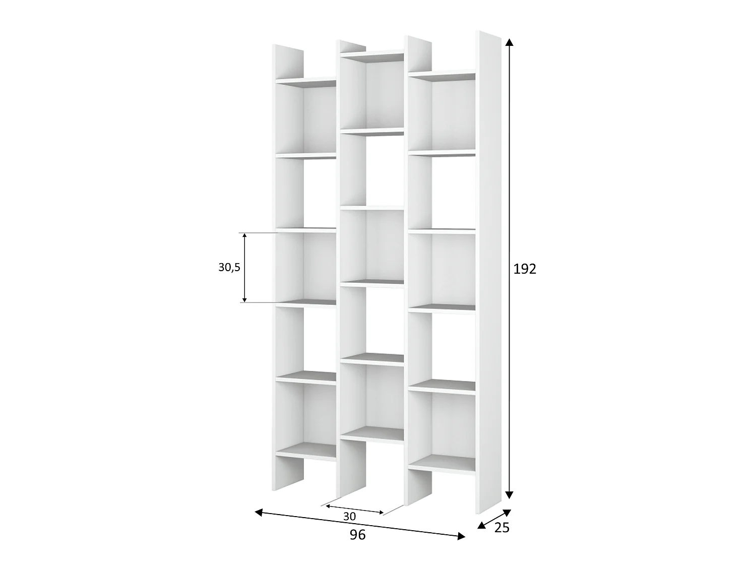 Estantería Librería Pisa Color Blanco, para Salón, Comedor o Despacho