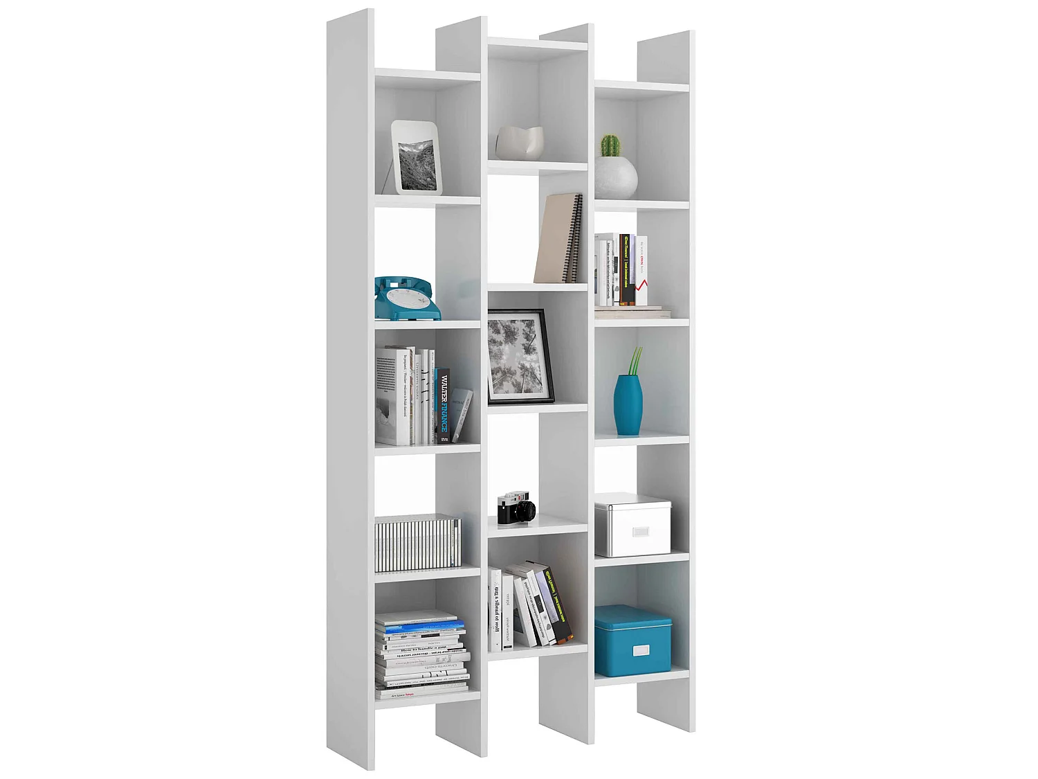 Estantería Librería Pisa Color Blanco, para Salón, Comedor o Despacho