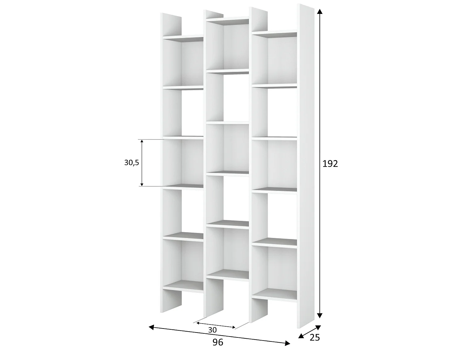 Estantería Librería Pisa Color Blanco, para Salón, Comedor o Despacho