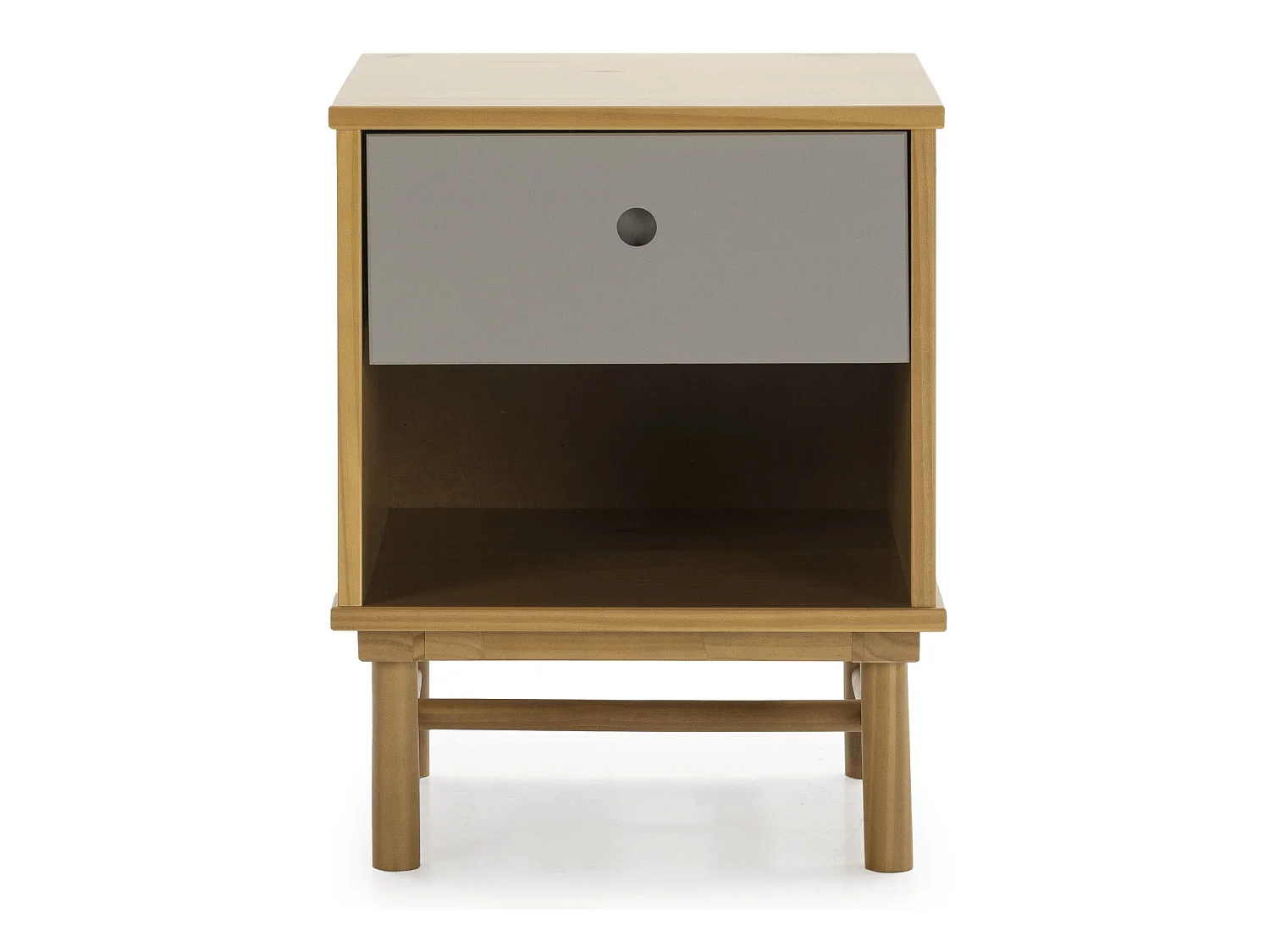 Comodino Magnus 1 cassetto, legno massello, 40 cm (larghezza) 40 cm (profondità) 52 cm (altezza)