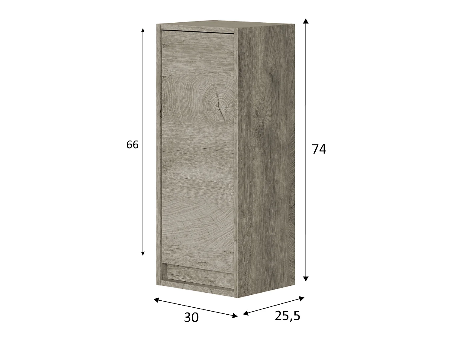 Armario de baño Devin 1 Puerta, Acabado en Color Alaska