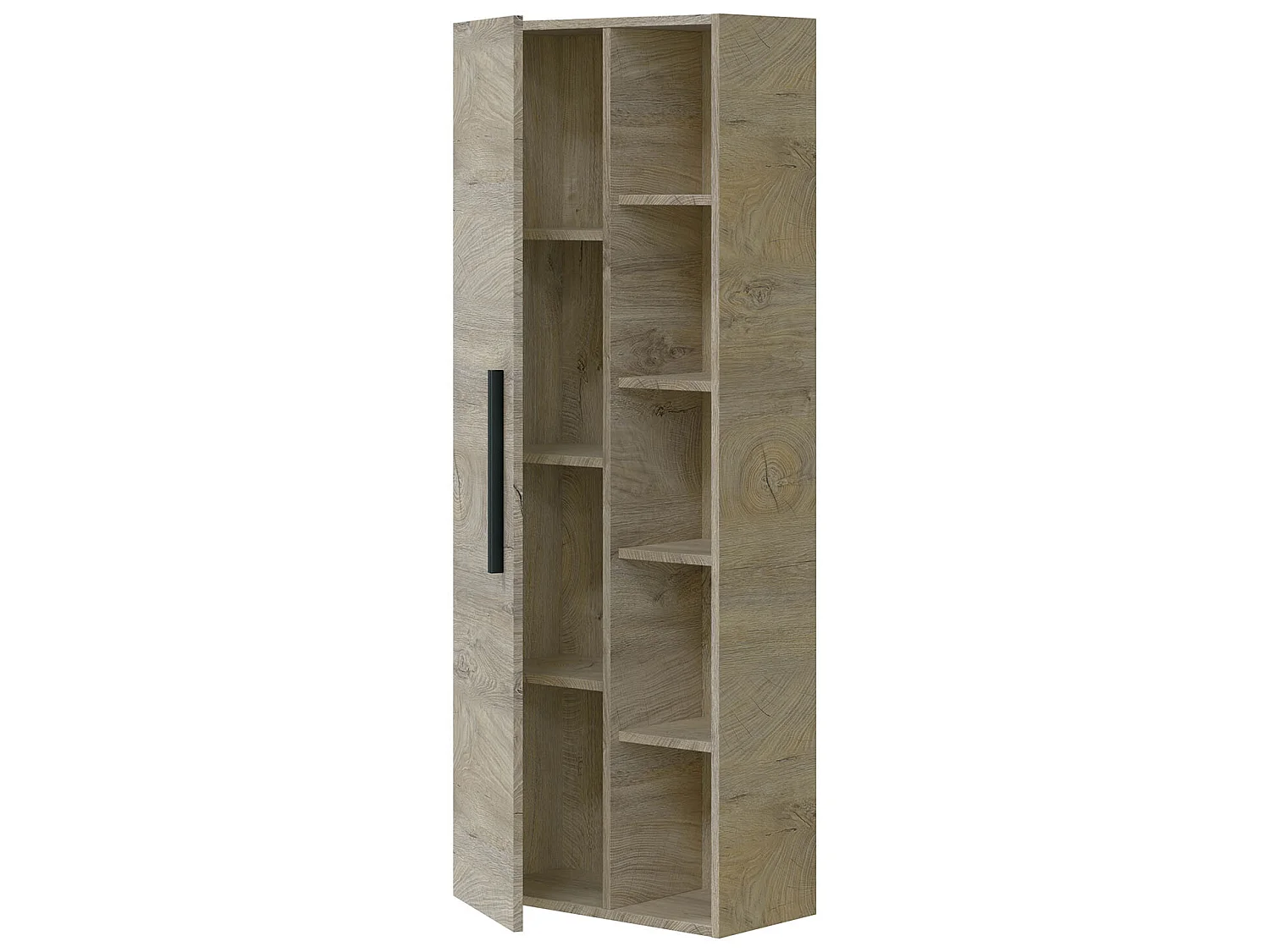 Armario de baño Alise 1 Puerta 5 Huecos, Acabado en Color Alaska