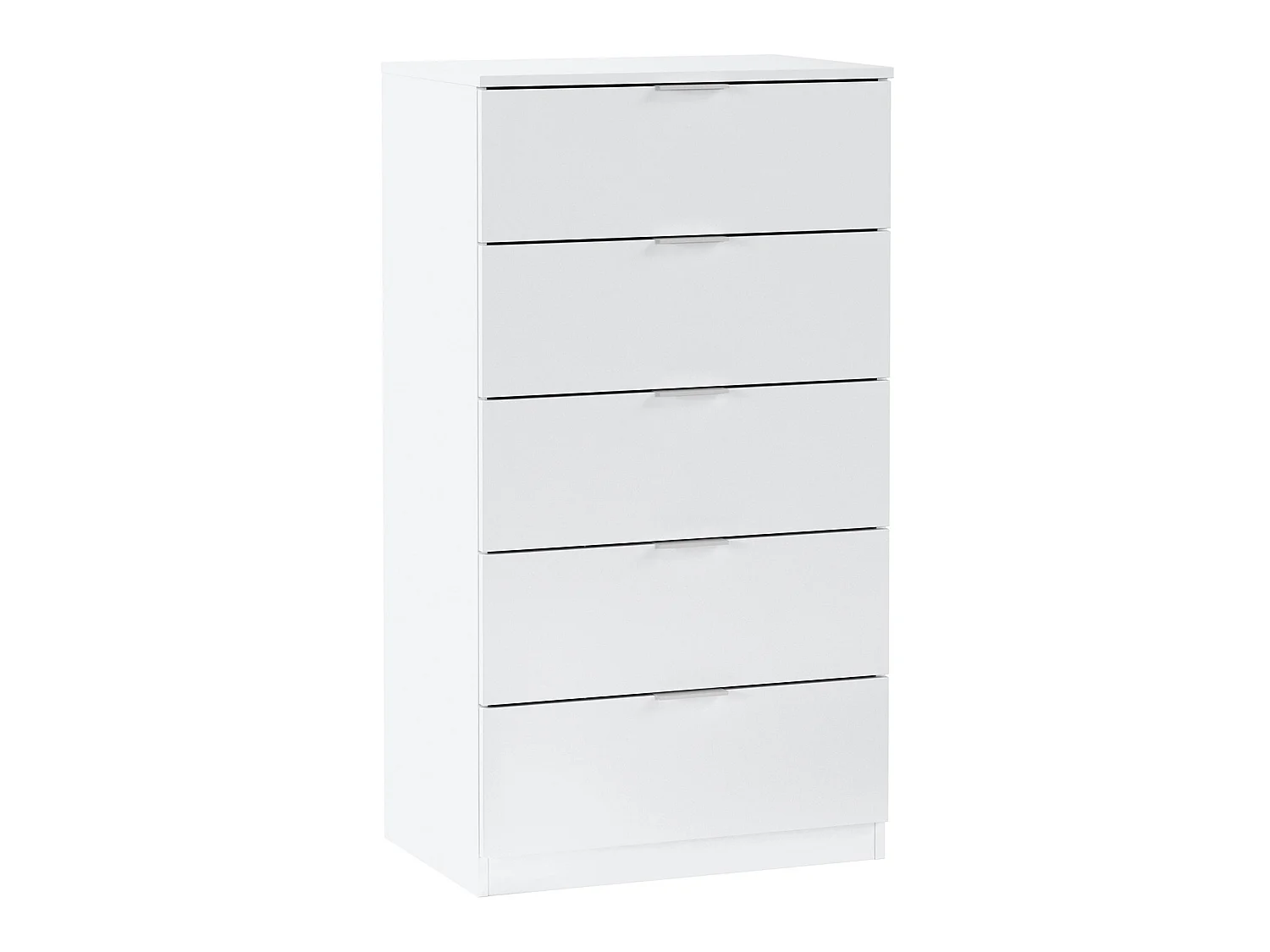 Cómoda 5 cajones Nilo Color Blanco, 60 cm (Ancho) 40 cm (Profundo) 110 cm (Altura)