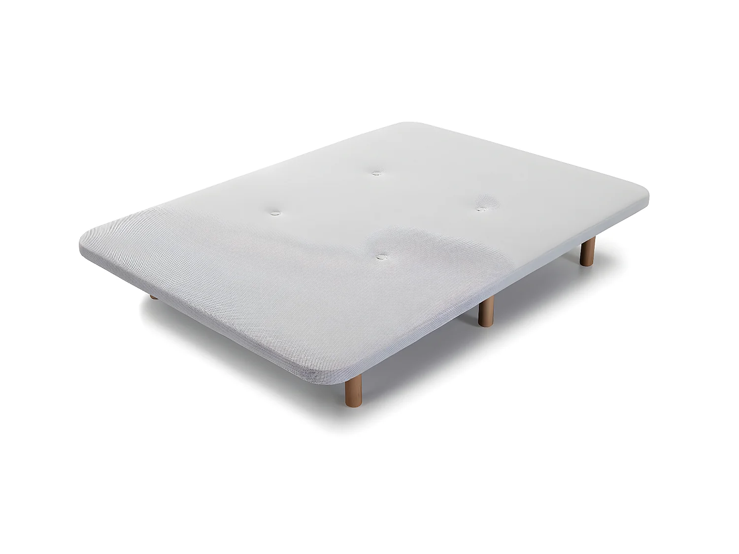 Base tapizada Tejido 3D 150x190 cm Blanco, Válvulas de transpiración