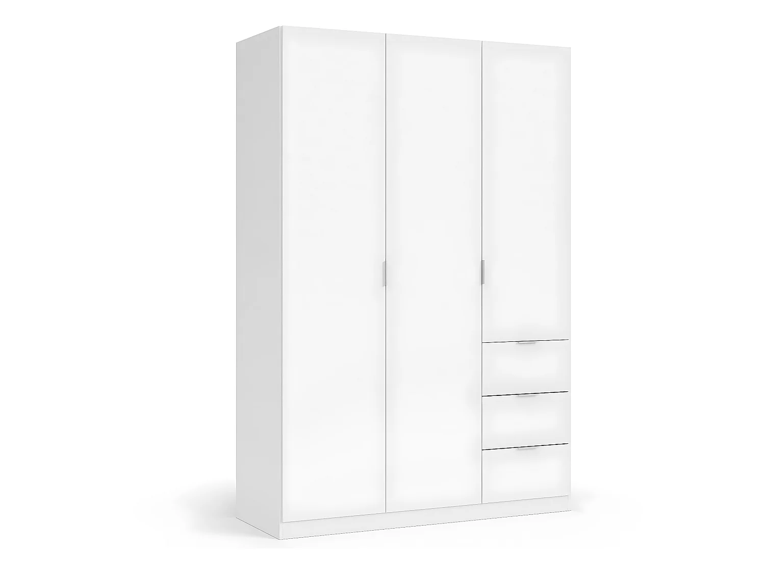 Armario ropero Reus 3 Puertas y 3 Cajones Color Blanco, 135 cm Ancho 52 cm Profundo 200 cm Alto