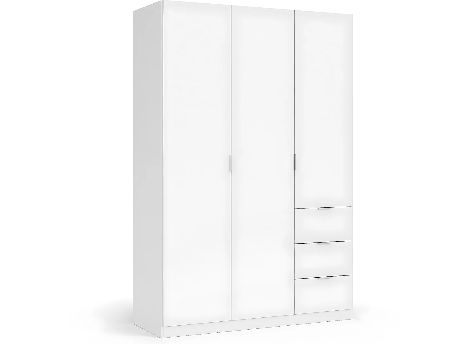 Armario ropero Reus 3 Puertas y 3 Cajones Color Blanco, 135 cm Ancho 52 cm Profundo 200 cm Alto