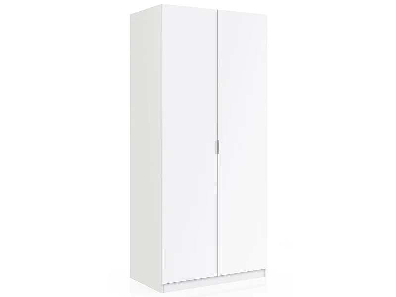 Armario ropero Nico 2 Puertas Color Blanco, 81 cm (Ancho) 52 cm (Profundo) 180 cm (Altura)