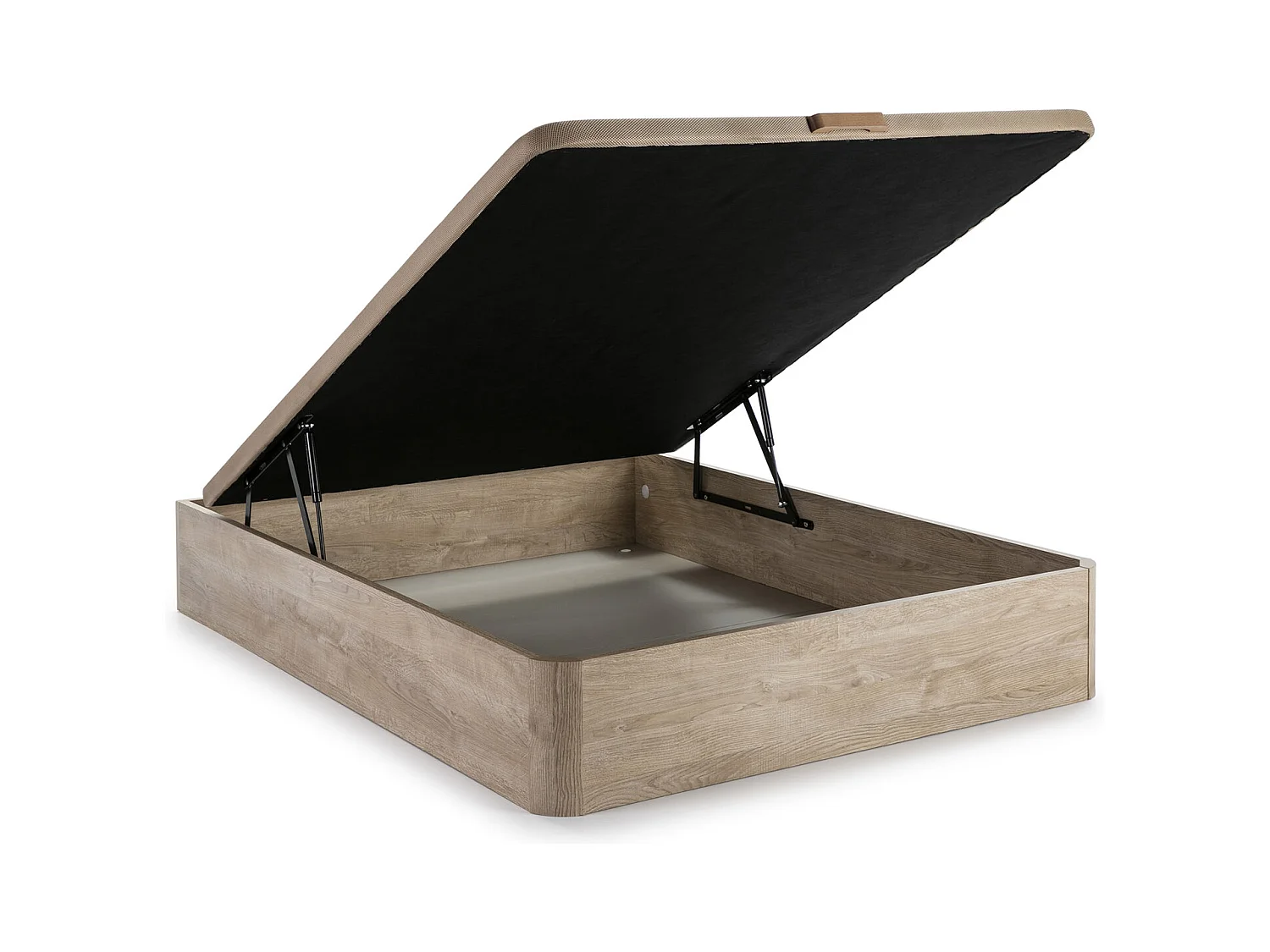 Canapé abatible 135x190 cm Gran Capacidad, Color Roble