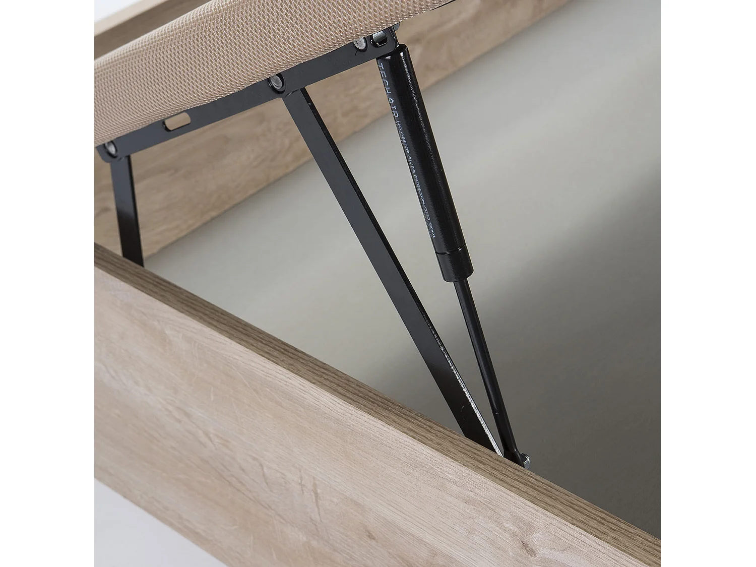 Canapé abatible 135x190 cm Gran Capacidad, Color Roble