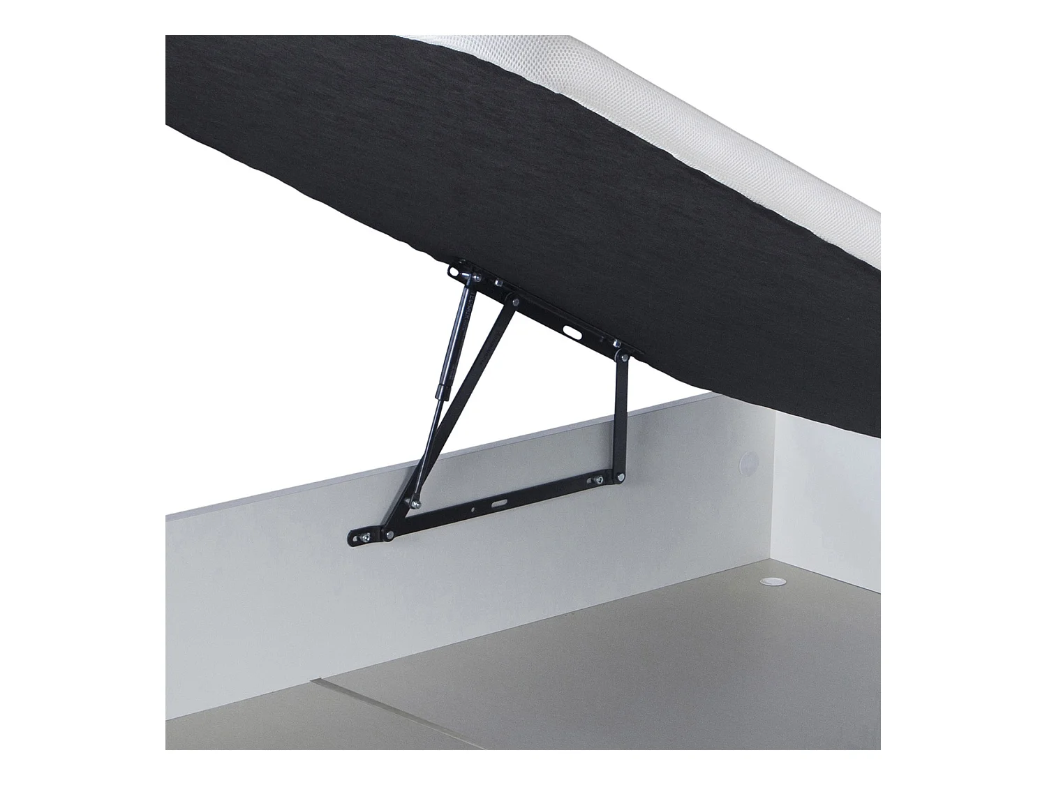 Canapé abatible 150x190 cm Gran Capacidad, Color Blanco