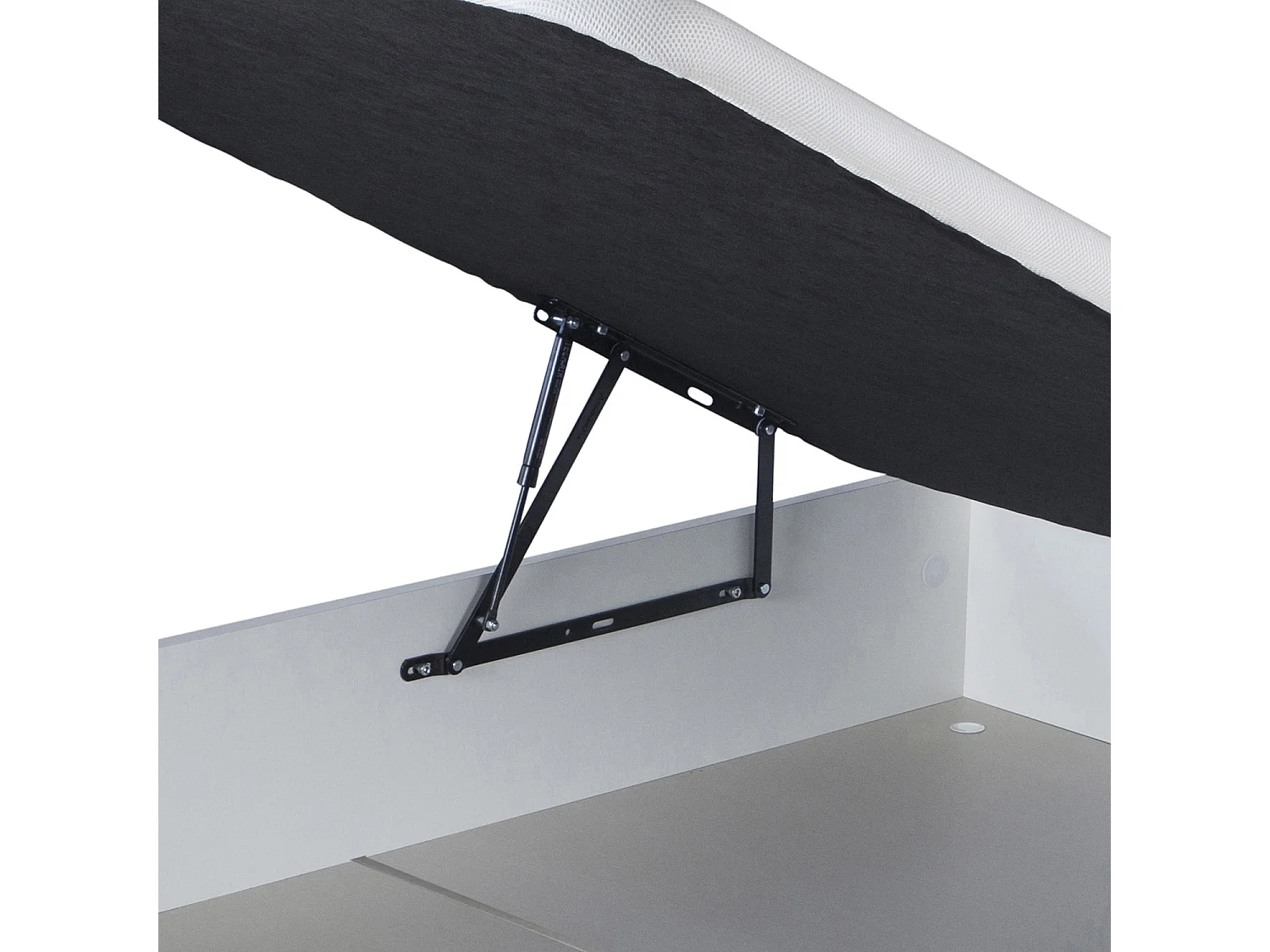 Canapé abatible 150x190 cm Gran Capacidad, Color Blanco