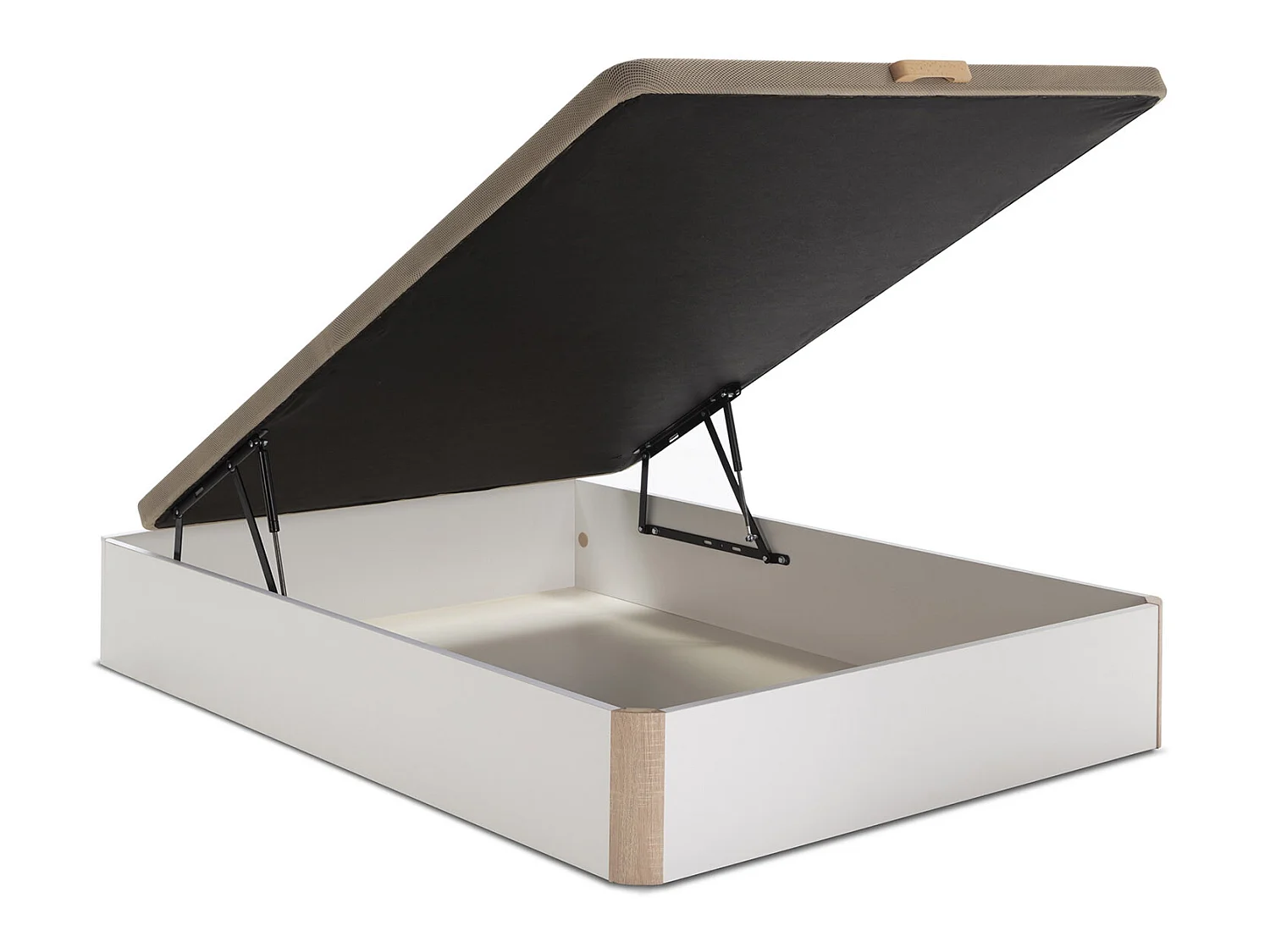 Canapé Abatible Petra 135x190 cm Blanco/Cambrian Gran Capacidad