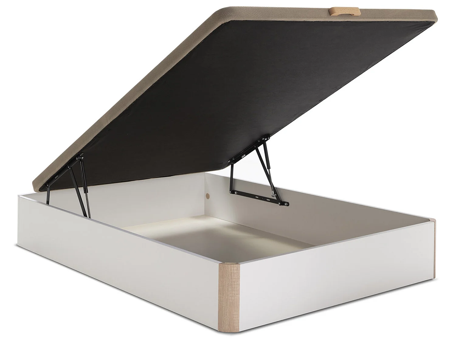 Canapé Abatible Petra 135x190 cm Blanco/Cambrian Gran Capacidad