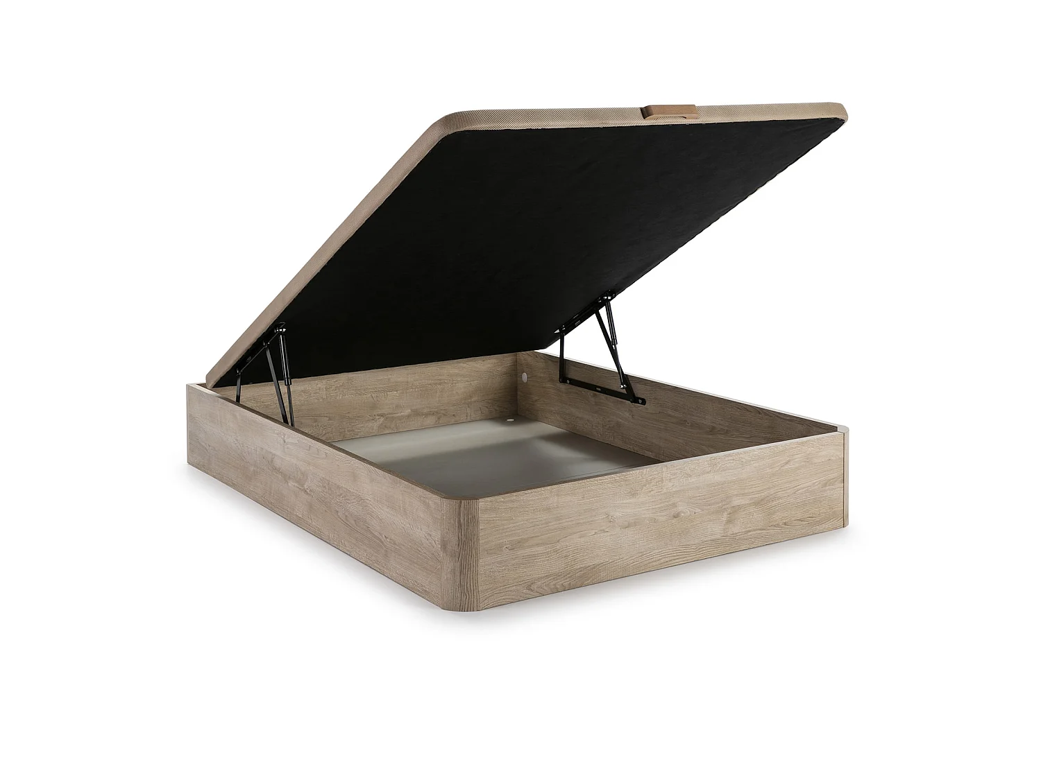 Canapé abatible 160x200 cm Gran Capacidad, Color Roble