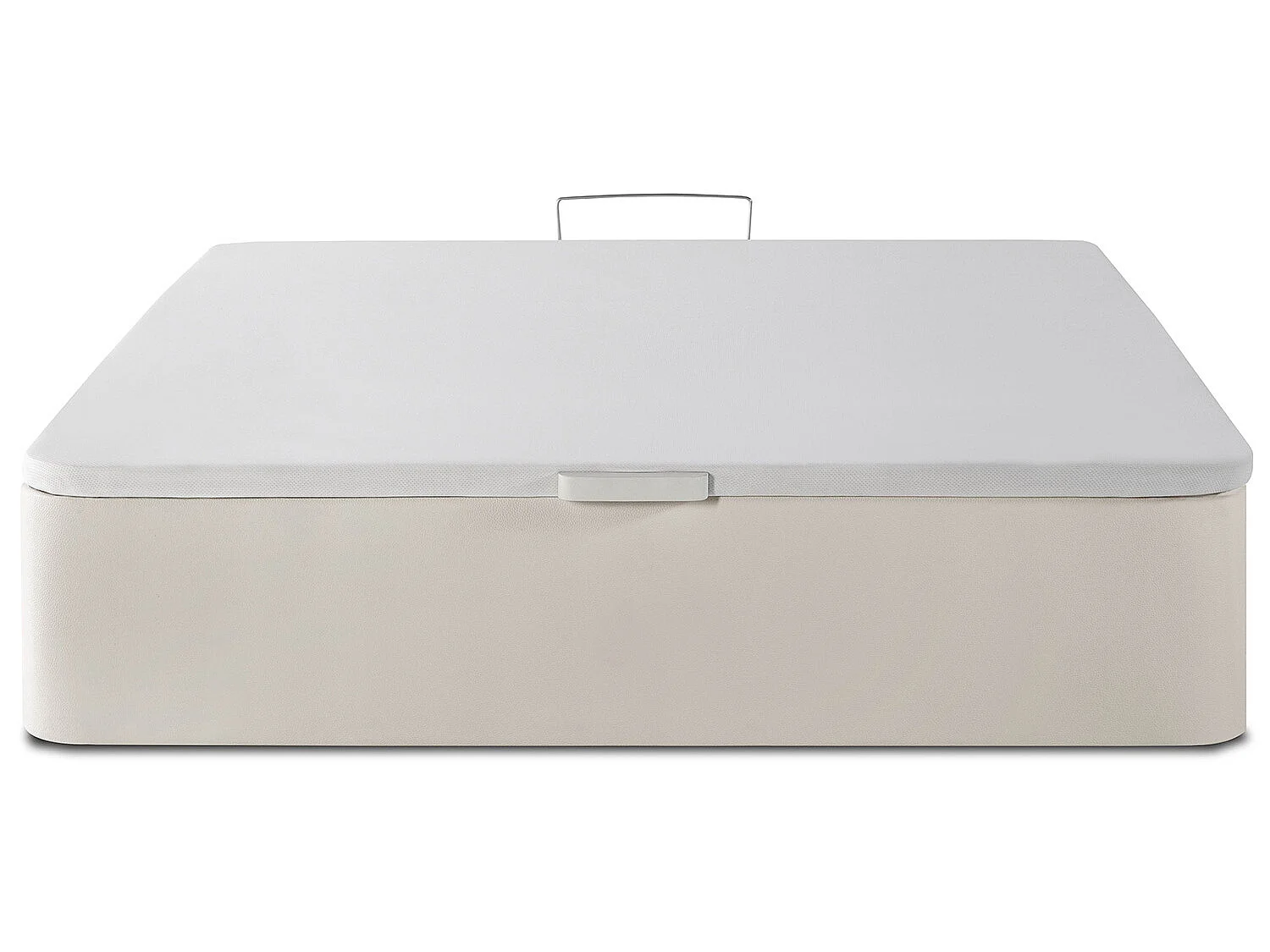 Canapé abatible Space 90x200 cm, Piel sintética Color Piedra, 36 cm Altura