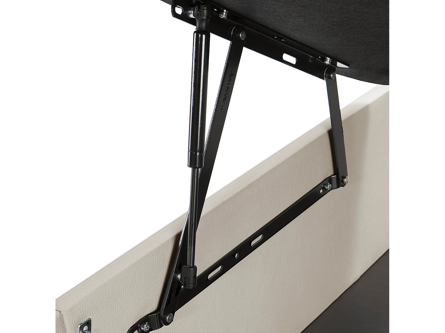 Canapé abatible Space 90x200 cm, Piel sintética Color Piedra, 36 cm Altura