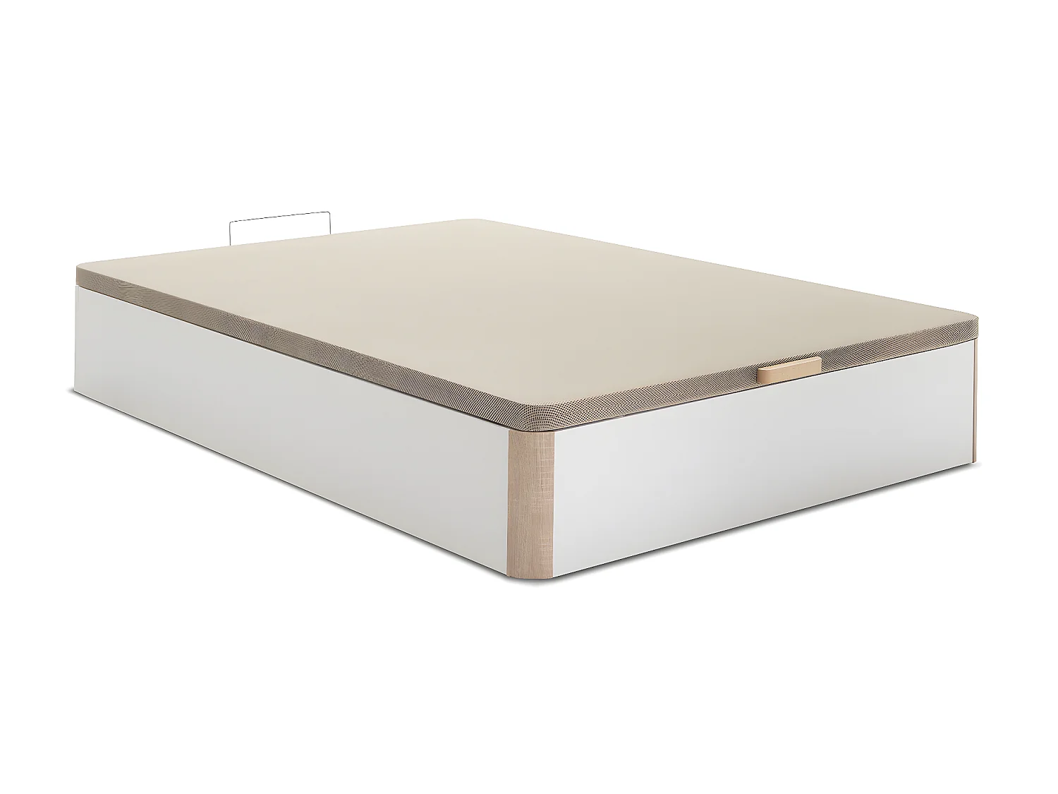 Canapé Abatible Petra 160x200 cm Blanco/Cambrian Gran Capacidad