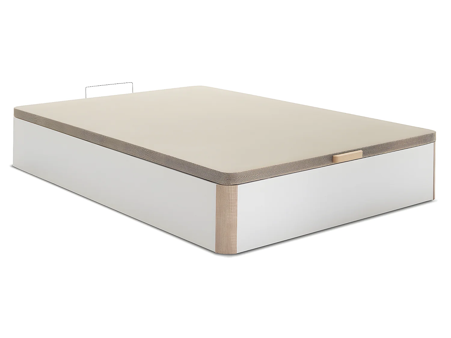 Canapé Abatible Petra 160x200 cm Blanco/Cambrian Gran Capacidad