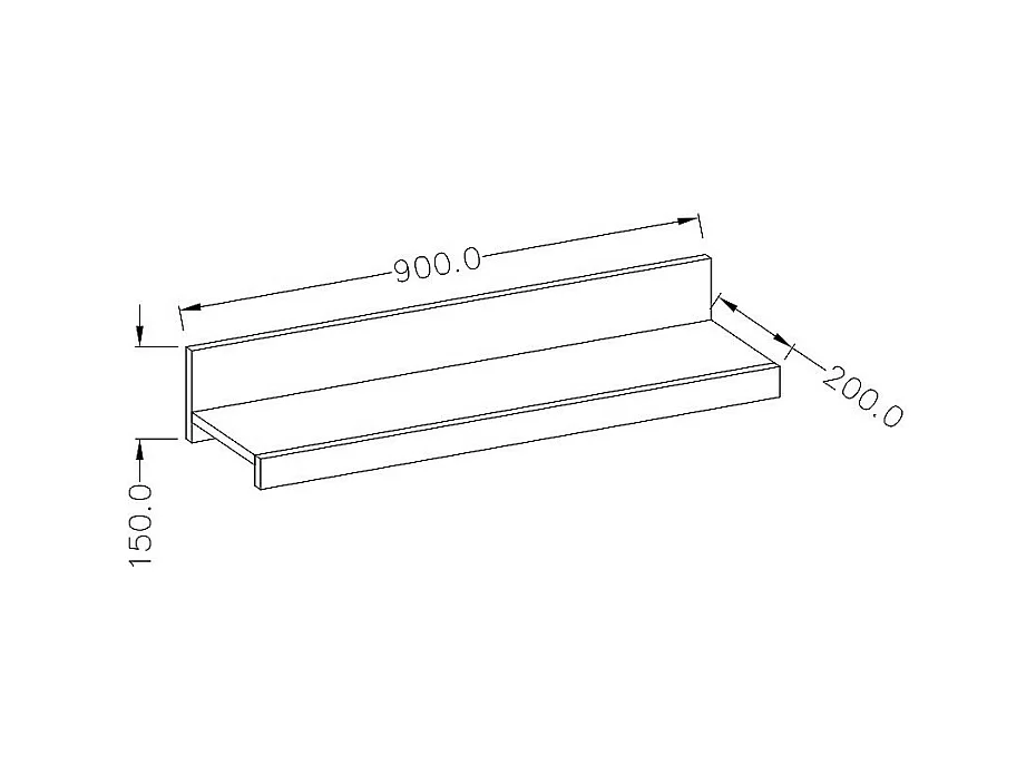 Lot de 2 étagères murales coloris blanc brillant. Collection BOMBAY.