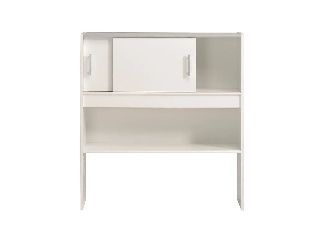 SCOOP Lit Enfant l90x L200 cm avec 3 meubles de rangement - Contemporain - Décor blanc