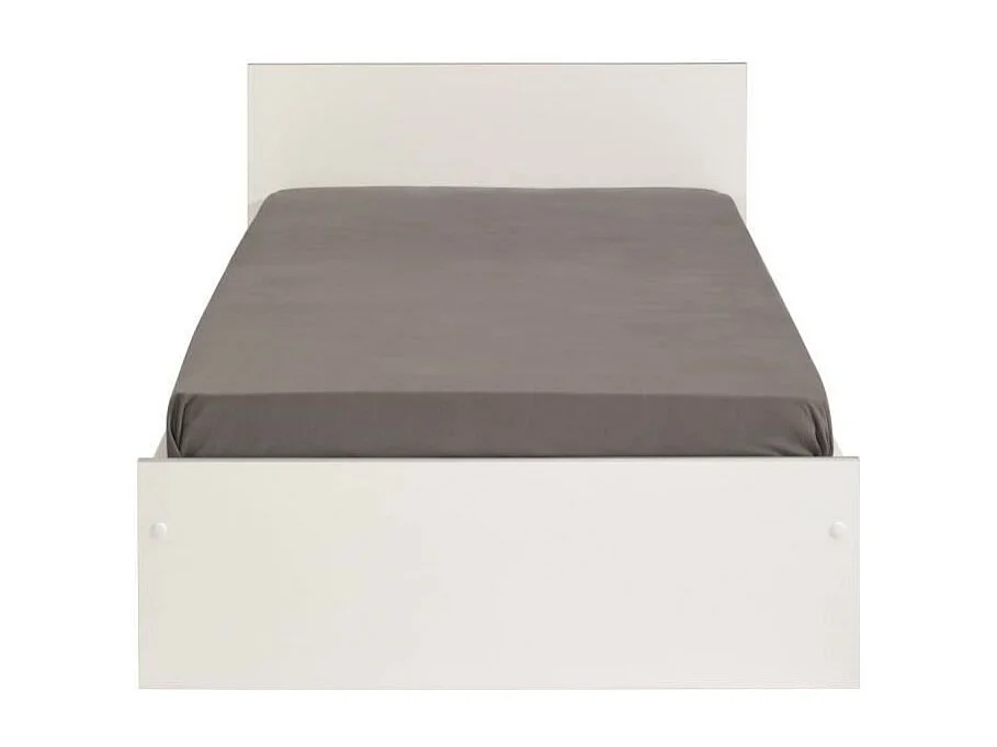 SCOOP Lit Enfant l90x L200 cm avec 3 meubles de rangement - Contemporain - Décor blanc