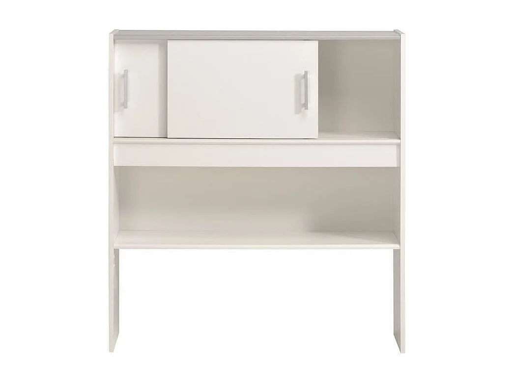 SCOOP Lit Enfant l90x L200 cm avec 3 meubles de rangement - Contemporain - Décor blanc