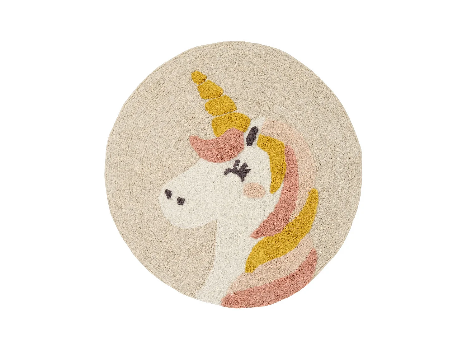 Tapis enfant rond en coton tufté 70x70cm