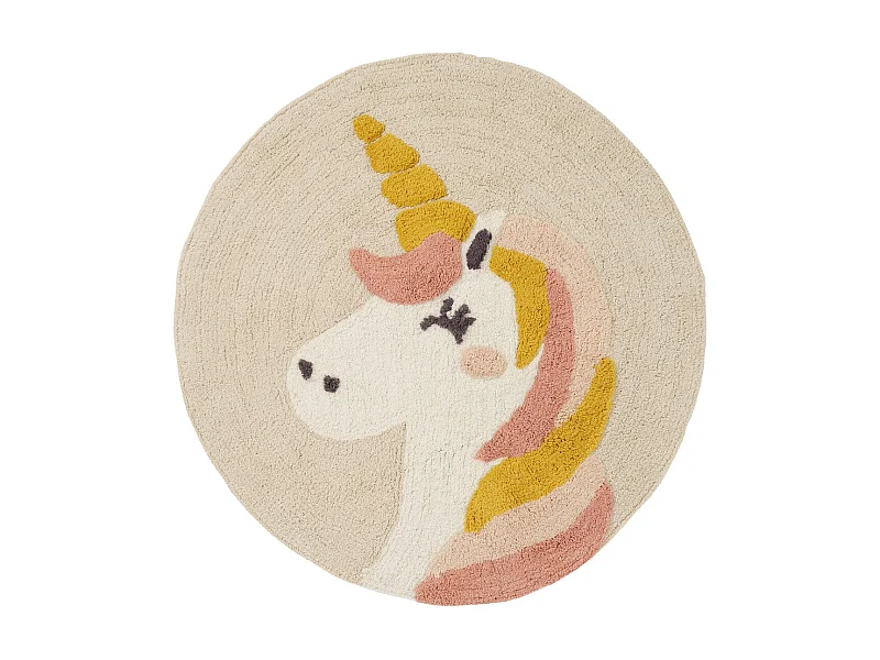 Tapis enfant rond en coton tufté 70x70cm