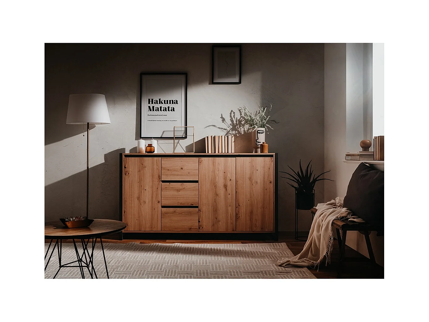 Sideboard mit 3 Türen und 3 Schubladen L160 cm - Denver