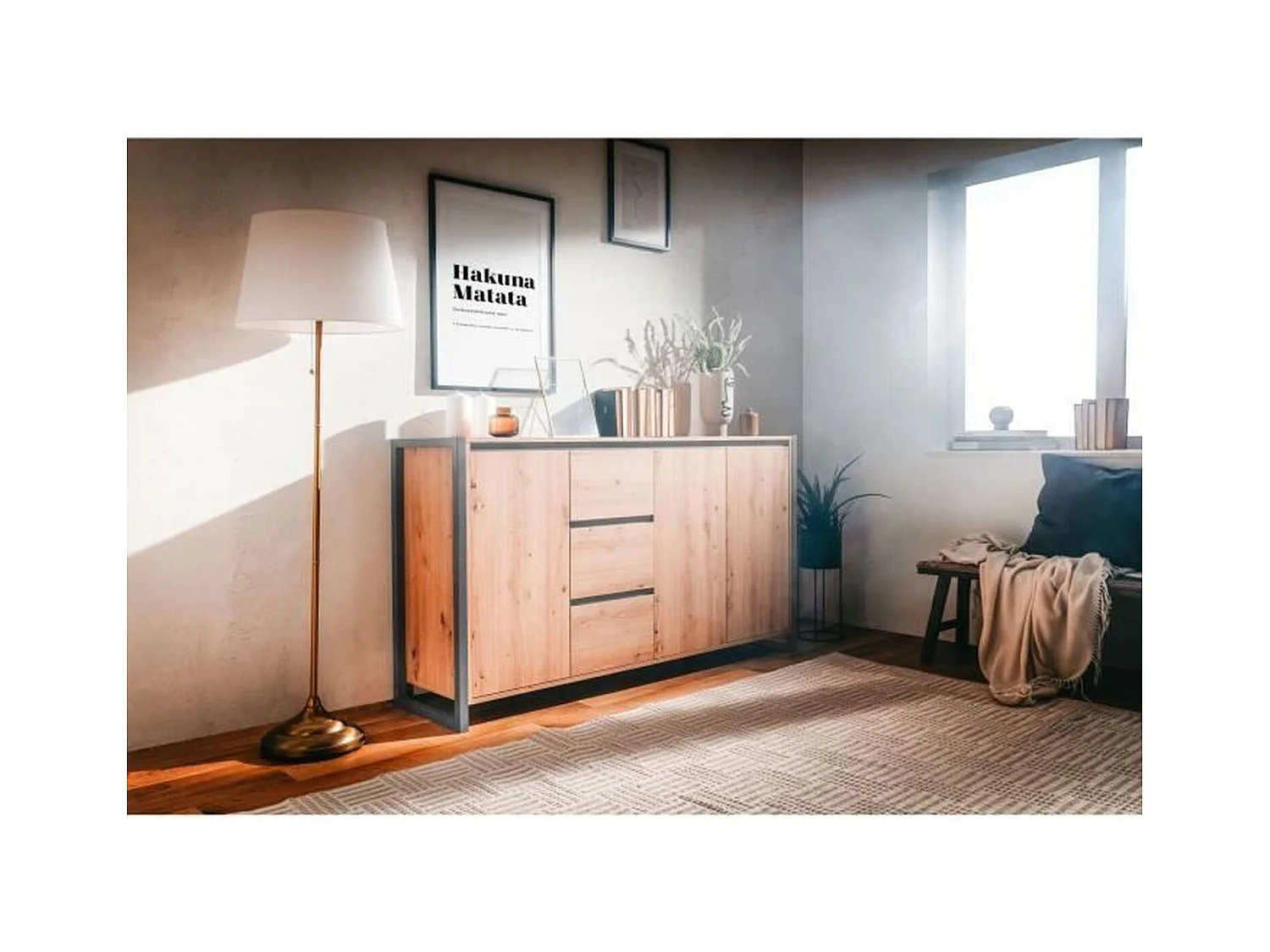 Sideboard mit 3 Türen und 3 Schubladen L160 cm - Denver