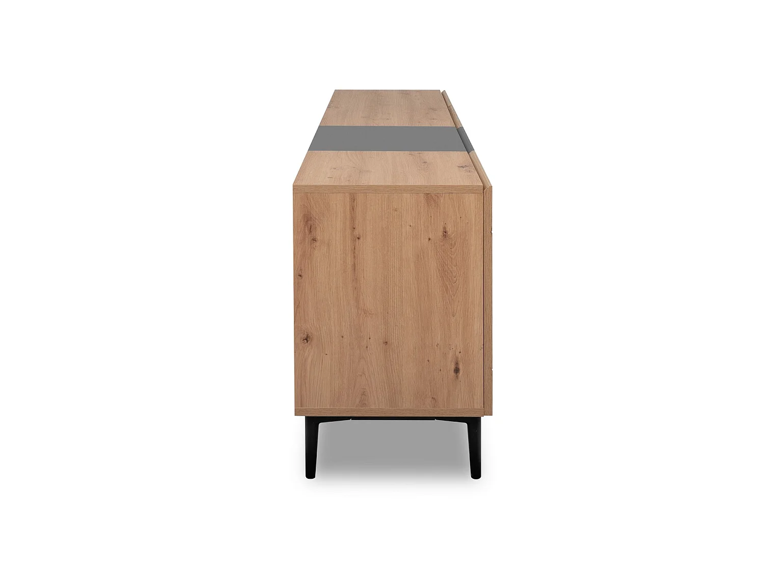 Buffet Bas 4 Portes décor Bois clair L200 cm - Nola