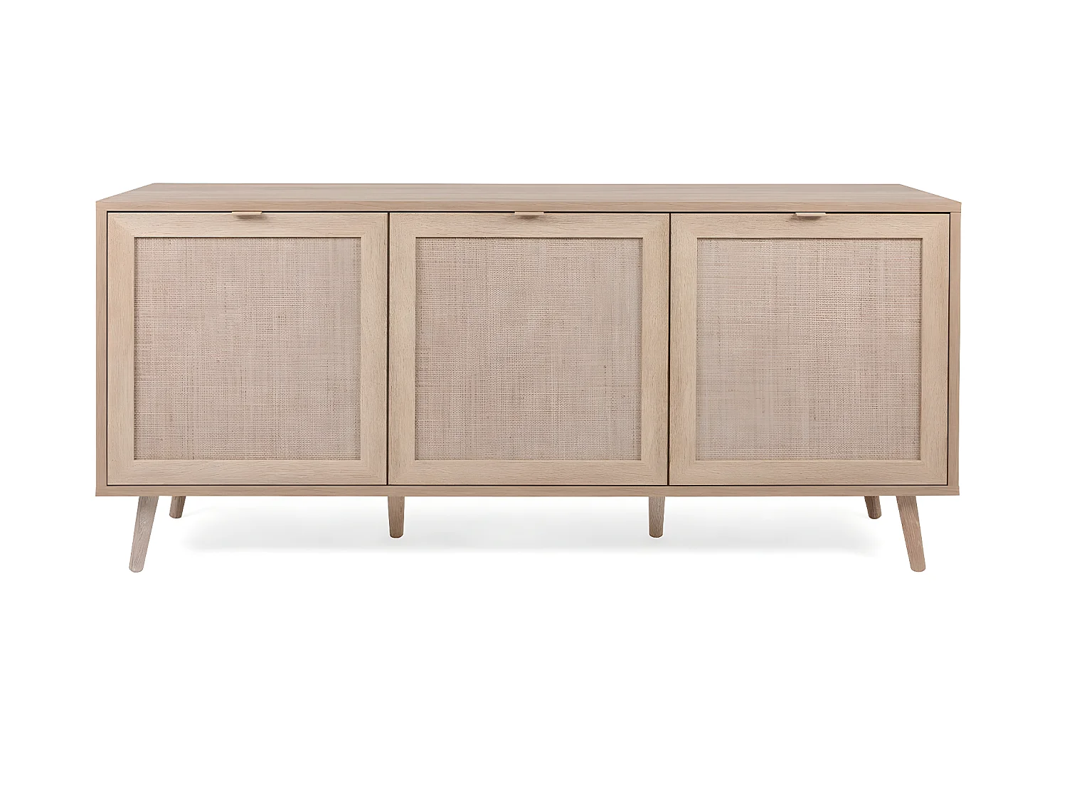 Dressoir met 3 Deuren L150 cm - Rotan afdruk - Bali