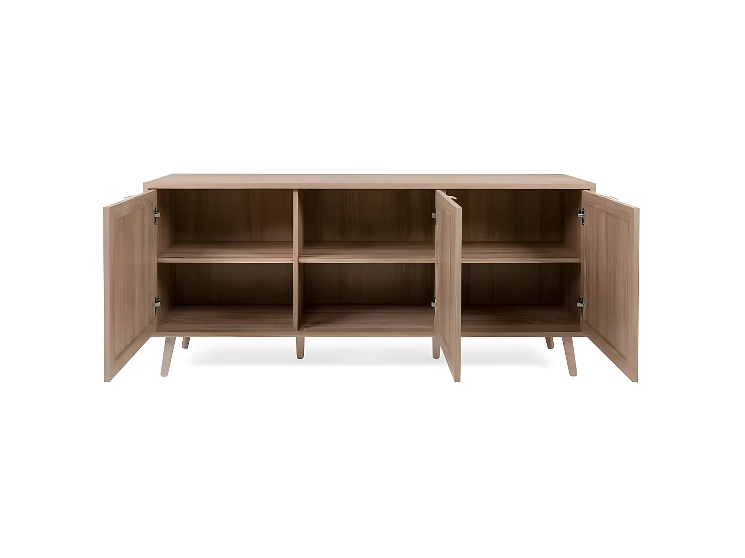 Dressoir met 3 Deuren L150 cm - Rotan afdruk - Bali