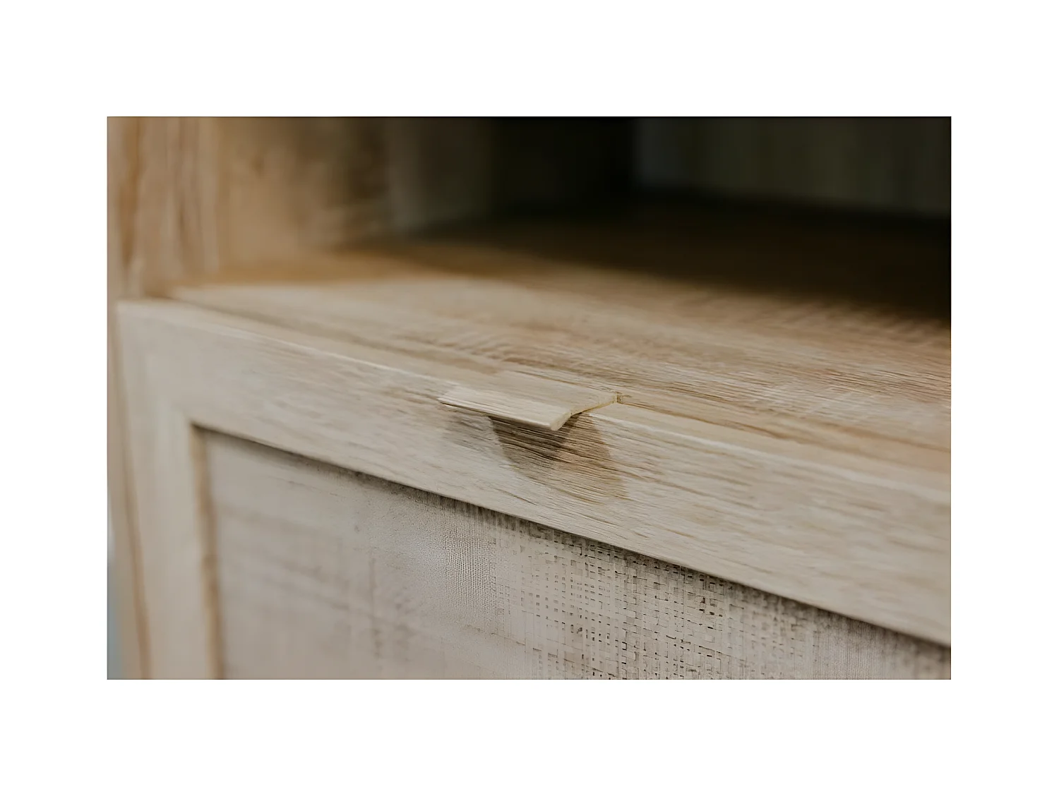 Dressoir met 3 Deuren L150 cm - Rotan afdruk - Bali