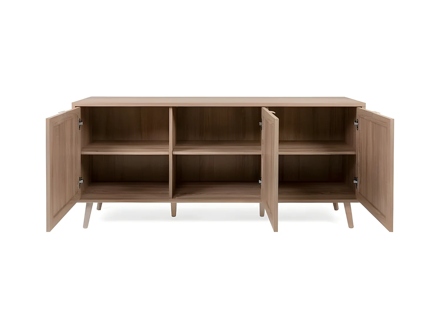Dressoir met 3 Deuren L150 cm - Rotan afdruk - Bali