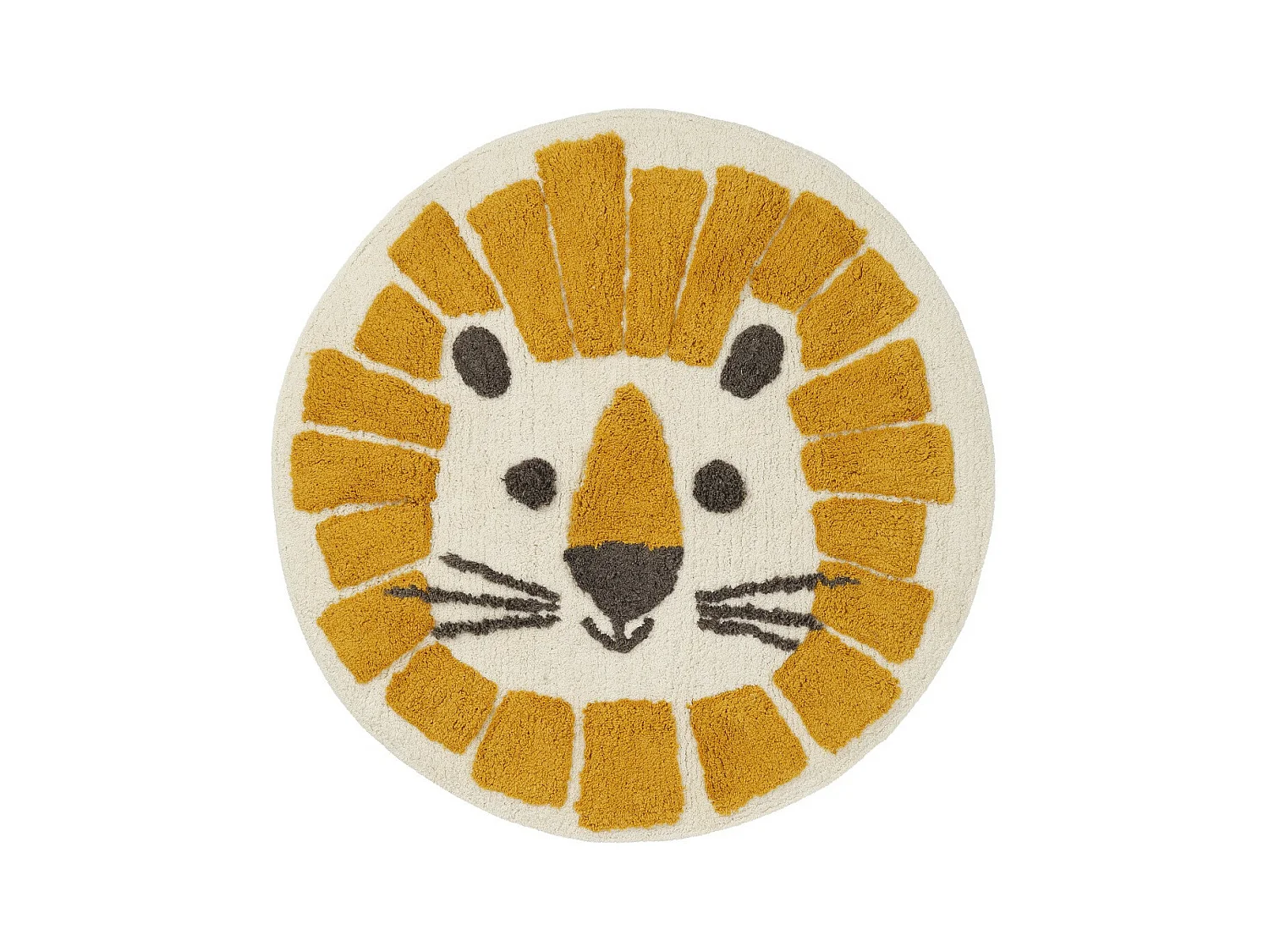 Tapis enfant rond en coton tufté 70x70cm