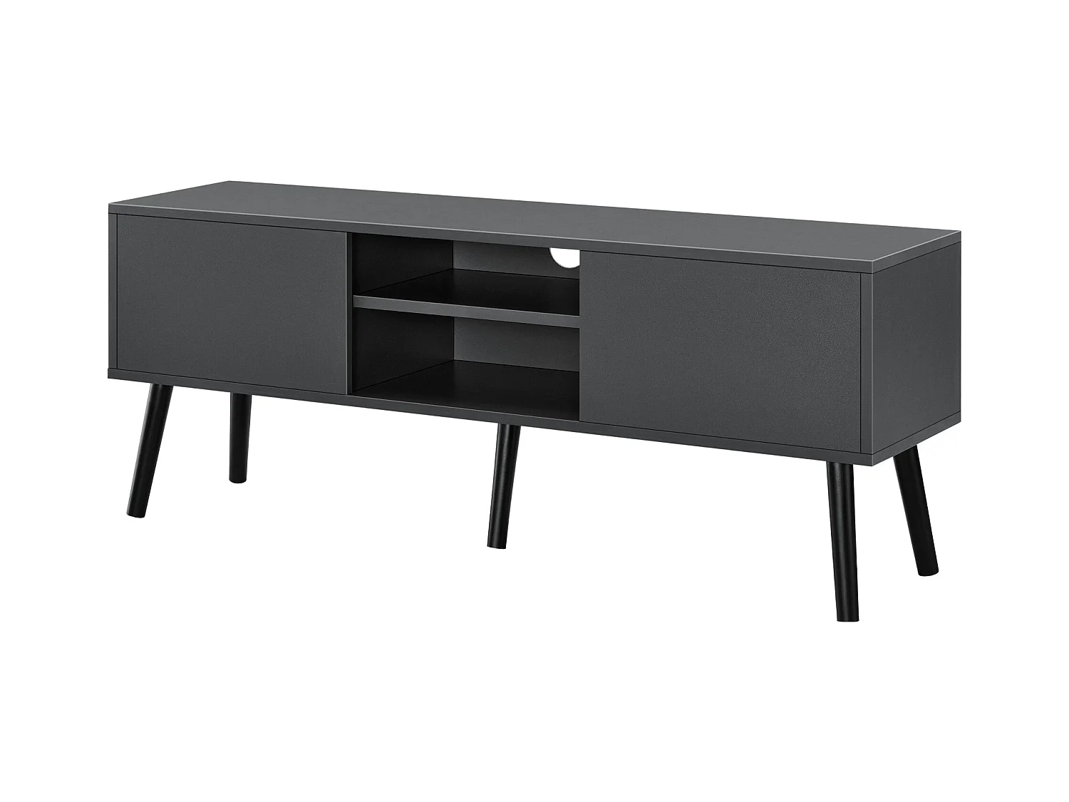 Meuble TV design support grise 120 x 29.5 x 46.5 cm 03_0005864