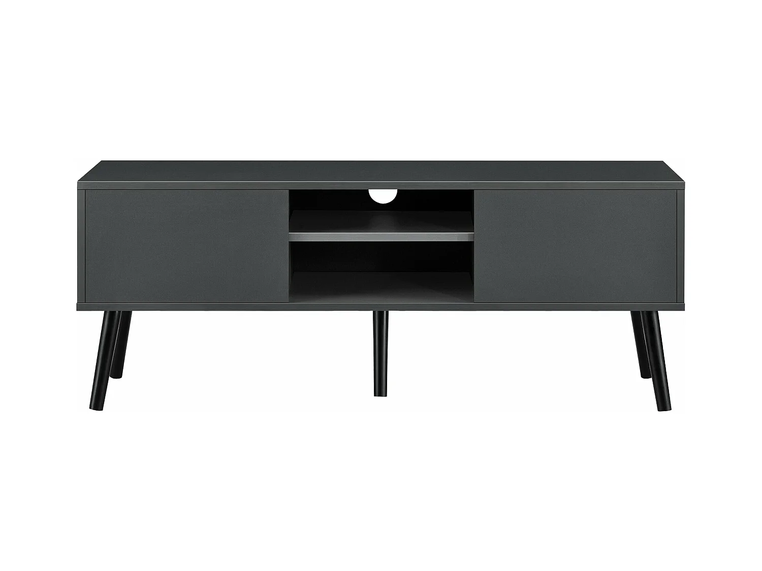 Meuble TV design support grise 120 x 29.5 x 46.5 cm 03_0005864