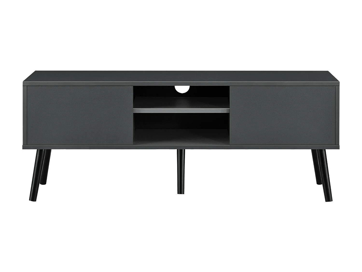 Móvel de TV de design Suporte de TV 120 cm cinza escuro preto 03_0005864