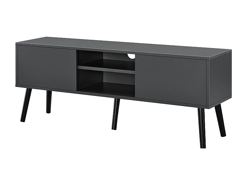 Meuble TV design support grise 120 x 29.5 x 46.5 cm 03_0005864