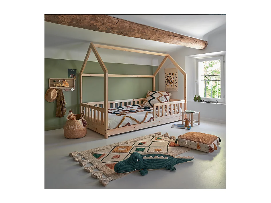 Lit Cabane "Enfant" 90x190cm Naturel